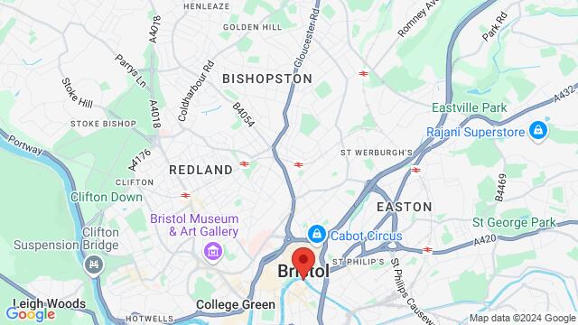 Map of the area around Bristol, United Kingdom, Bristol, EN, GB