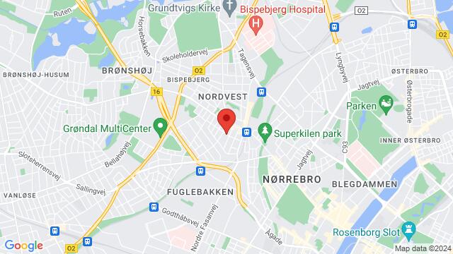 Carte des environs Ørnevej 33, 2400 København NV, Danmark,Copenhagen, Frederiksberg, SF, DK
