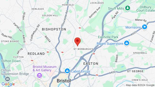 Map of the area around Unit 8 Studios, Bristol, United Kingdom, Bristol, EN, GB