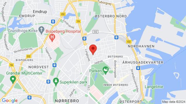 Map of the area around Bryggervangen 7, 2100 København Ø, Danmark,Copenhagen, Copenhagen , SK, DK