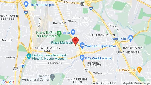 Map of the area around 3955 Nolensville Pike, Nashville, TN 37211-4299, United States,Nashville, Tennessee, Nashville, TN, US