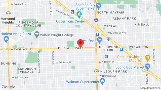 Mapa de la zona alrededor de Michella Terrace Banquet Rooms, 5215 West Irving Park Road, Chicago, IL 60641, Chicago, IL, 60641, US