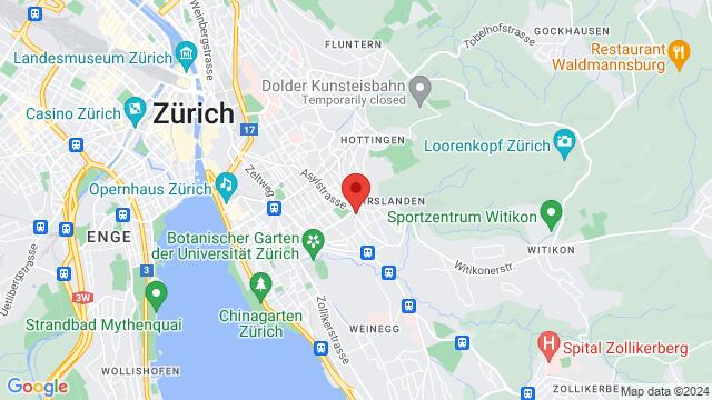 Map of the area around Klusplatz, 8032 Zürich (Adresse bei Anmeldung)