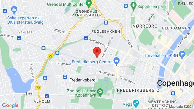 Kaart van de omgeving van Nyelandsvej 75B, 2000 Frederiksberg, Danmark,Frederiksberg, Frederiksberg, Denmark, Frederiksberg, SF, DK