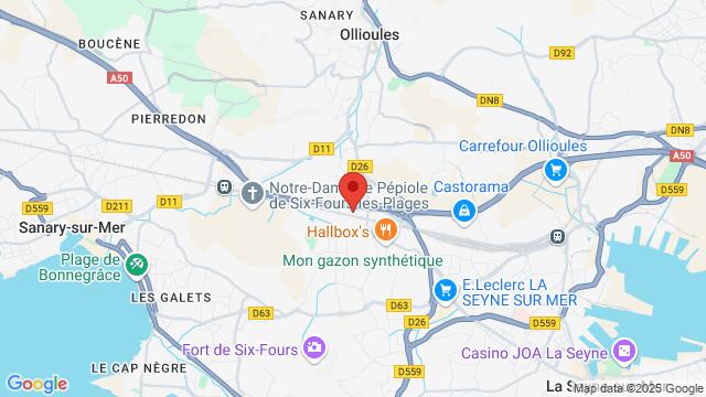 Map of the area around 286 Chemin de Bassaquet 83140 Six-Fours-les-Plages