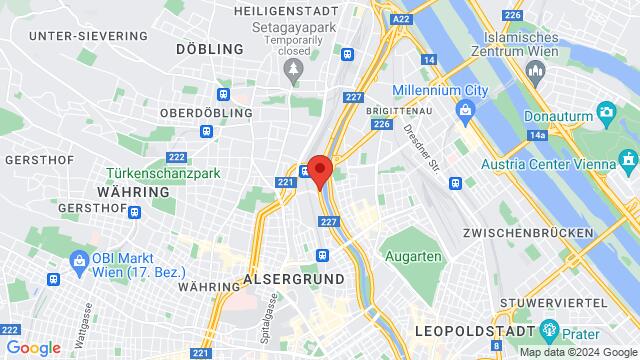Map of the area around Lillis Ballroom, Spittelauer Lände 12 (Stadtbahnbogen 326 - 329), 1090 Wien