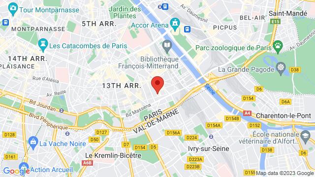 Map of the area around 10 Rue des Terres au Curé 75013 Paris