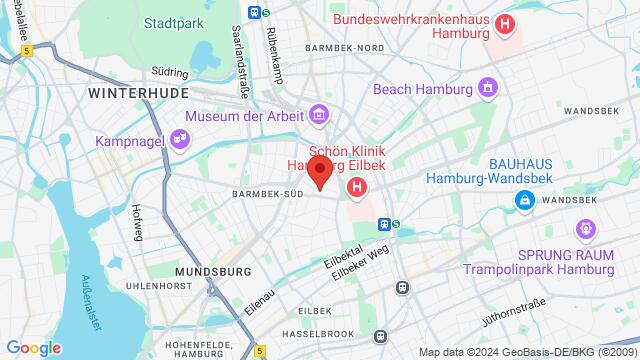 Map of the area around Dehnhaide 55,Hamburg, Germany, Hamburg, HH, DE