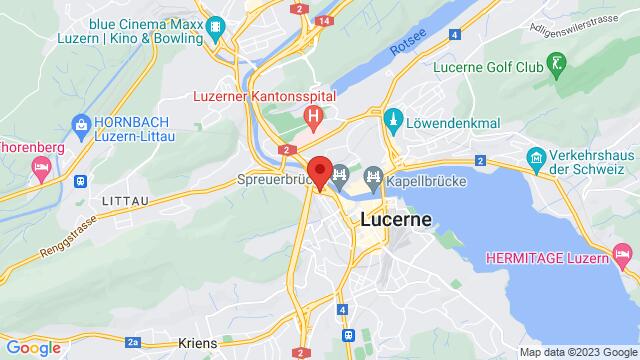 Map of the area around Baselstrasse 15, 6003 Luzern