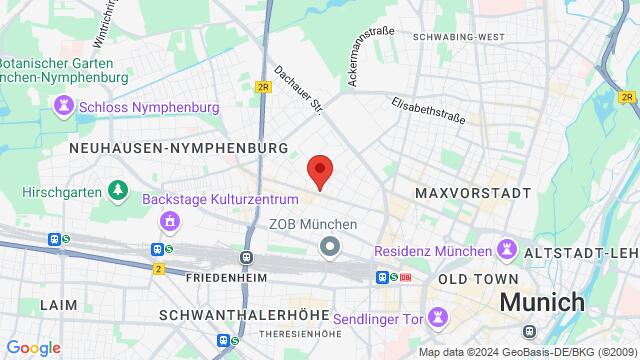 Kaart van de omgeving van Tanze Samba und mehr e.V. Nymphenburger Straße, 80, Neuhausen-Nymphenburg, München