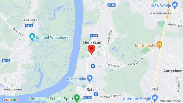 Map of the area around Volkshuis Hemiksem Heuvelstraat 16 2620 Hemiksem