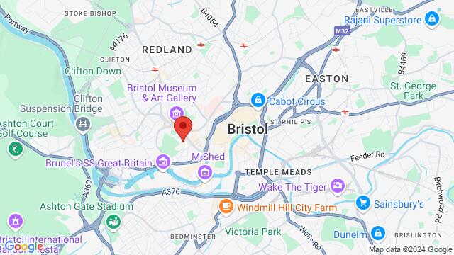 Map of the area around Great George Street, BS1 5RR, Bristol, EN, GB