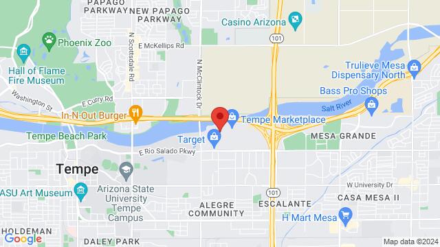 Map of the area around Dave & Buster’s, 2000 E. Rio Salado Pkwy, Suite 1100, Tempe, AZ, 85281, United States