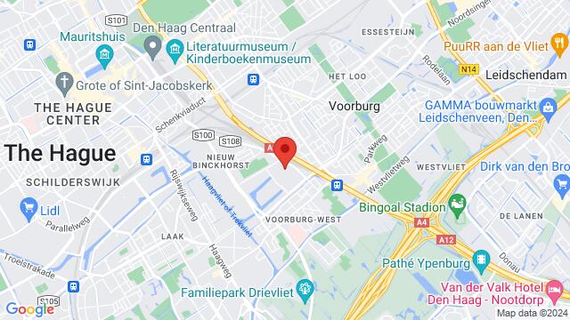 Map of the area around Saturnusstraat 9, 2516 AD Den Haag, Nederland,The Hague, Netherlands, The Hague, ZH, NL