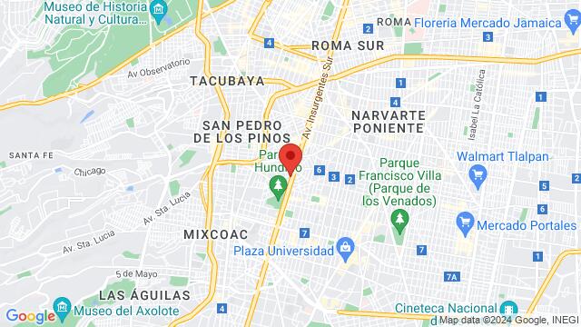 Map of the area around 227 Holbein, 03720, Ciudad de México, QR, MX