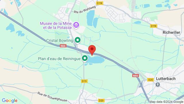 Map of the area around Club de Voile Mulhouse, Rue de Wittelsheim, 68950 Reiningue, France