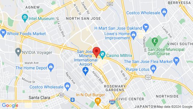 Map of the area around DoubleTree by Hilton San Jose, 2050 Gateway Pl, San Jose, CA, 95110, United States