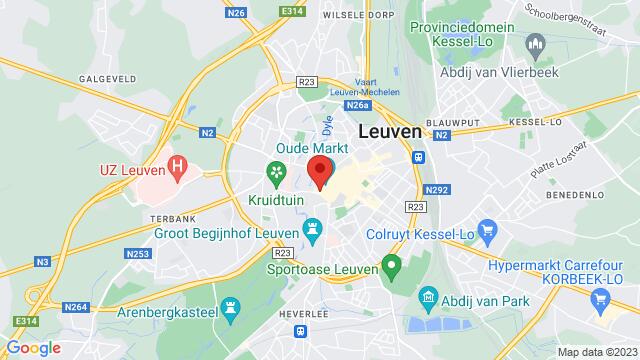 Carte des environs Oude Markt 29, 3000 Leuven