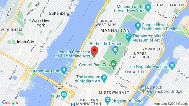 Map of the area around 10 Lincoln Center Plaza, New York, NY 10023