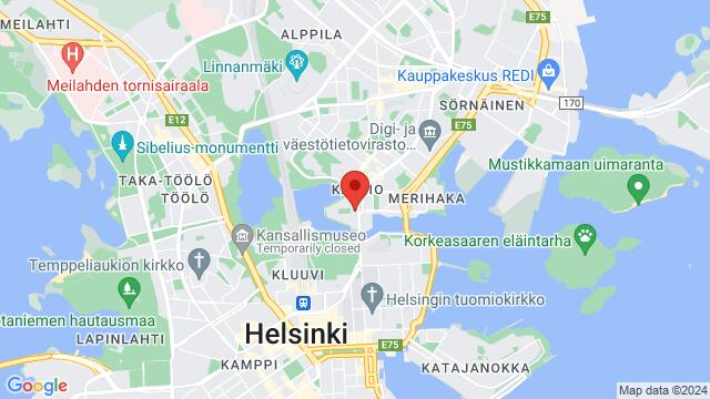 Carte des environs Broholmsgatan 10, FI-00530 Helsinki, Suomi,Helsinki, Helsinki, ES, FI