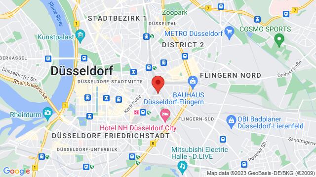 Carte des environs Erkrather Strasse 30, 40233 Düsseldorf