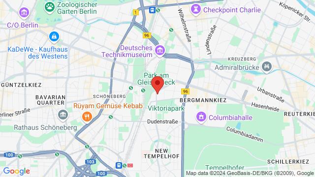 Map of the area around Katzbachstraße 36, 10965 Berlin, Deutschland,Berlin, Germany, Berlin, BE, DE