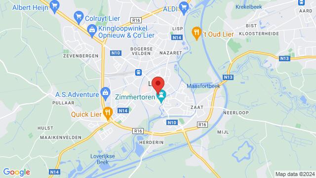 Map of the area around Grote Markt 28, Lier