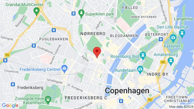 Map of the area around Kapelvej 44, Copenhagen