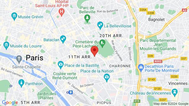 Map of the area around 4 Impasse Lamier, 75011 Paris, France,Paris, France, Paris, IL, FR