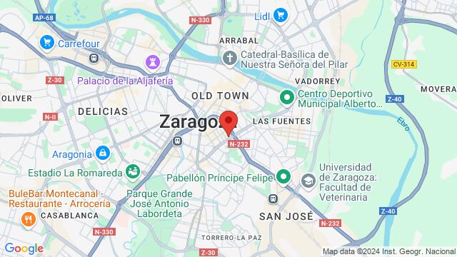 Map of the area around Calle camino de las torres 42, Zaragoza , Zaragoza