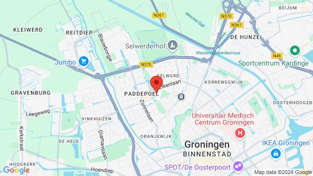 Map of the area around Eikenlaan 292, 9741 EW Groningen, Nederland,Groningen, Groningen, GR, NL