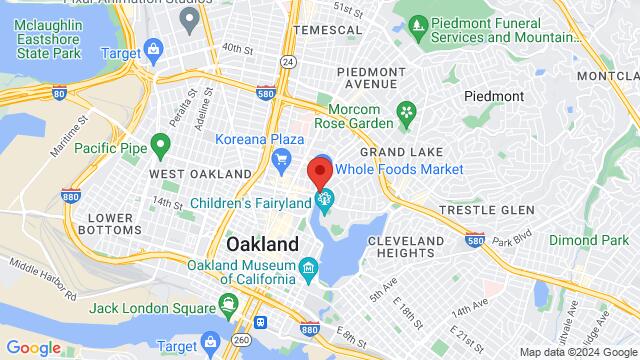 Map of the area around Lake Merritt Dance, 200 Grand Avenue, Oakland, CA, 94610, United States