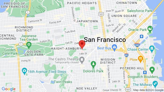 Karte der Umgebung von 50 Scott St, San Francisco, CA 94117-3221, United States,San Francisco, California, San Francisco, CA, US