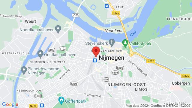 Map of the area around Stationsplein 9K-85, 6512 AB Nijmegen, Nederland,Nijmegen, Netherlands, Nijmegen, GE, NL