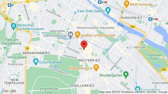 Mapa de la zona alrededor de Kottbusser Damm 76, 10967, Berlin, BE, DE