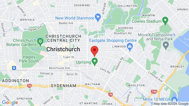 Map of the area around 407 Tuam Street, 8011, Christchurch, New Zealand