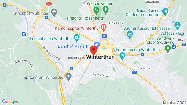 Map of the area around Bolero untere Vogelsangstrasse 108400 Winterthur