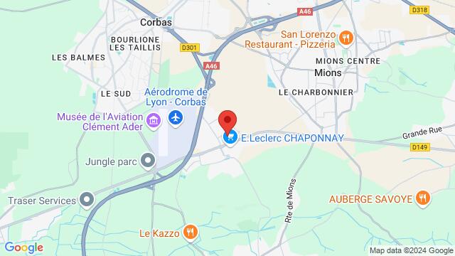 Map of the area around 5 Allée Barthelemy Thimonnier,Chaponnay, Rhone-Alpes, France, Lyon, RH, FR