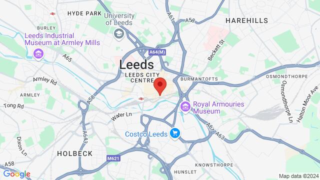 Map of the area around The Calls, Leeds, EN, GB