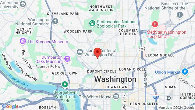 Map of the area around The Generator Hotel, 1900 Connecticut Ave NW, Washington DC, 20009, United States