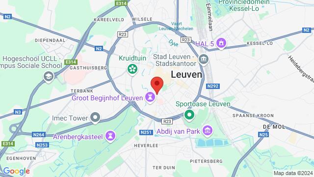 Map of the area around STUKcafé - Leuven