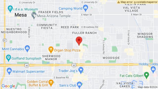 Karte der Umgebung von Z Room | Dance + Filming, South Gilbert Road, Mesa, AZ, USA