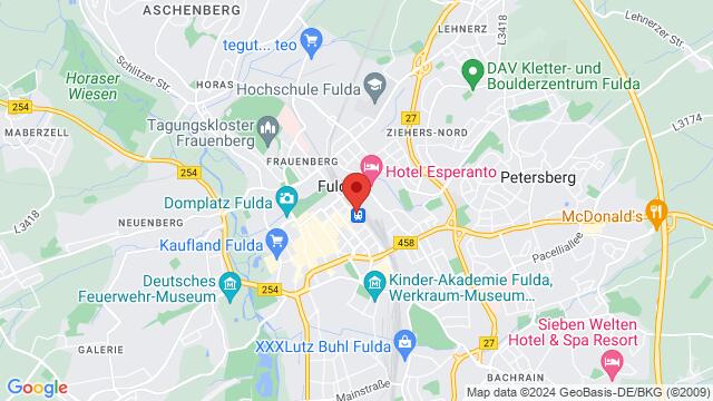 Karte der Umgebung von Am Bahnhof 3, 36037, Fulda