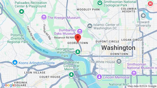 Map of the area around Pinstripes Bowling Bocce Bistro - Georgetown, Washington, United States, Washington, DC, US