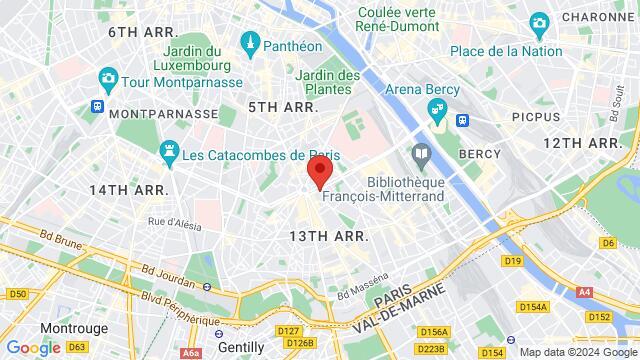 Map of the area around 21 Rue Albert Bayet 75013 Paris