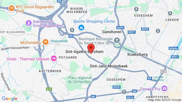 Map of the area around B-Sports Healt - Berchem Sainte-Agathe