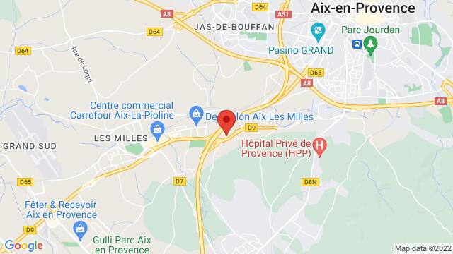 Carte des environs 190 Rue Marcelle Isoard 13090 Aix-en-Provence