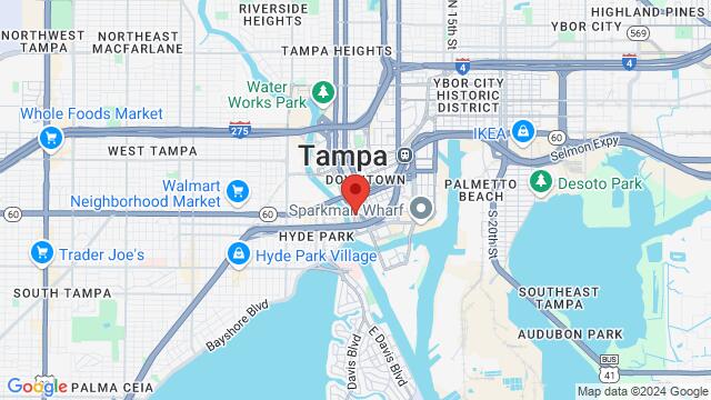 Map of the area around 100 S Ashley Dr, Tampa, FL 33602-5300, United States,Tampa, Florida, Tampa, FL, US