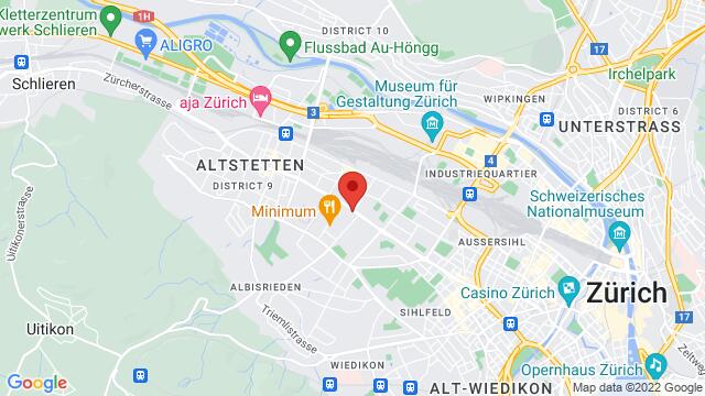Map of the area around Badenerstrasse 551