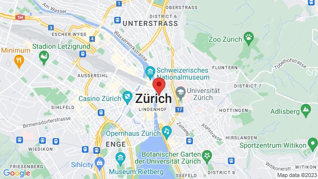 Carte des environs Studio OneSpace, Limmatquai 116, Zurich